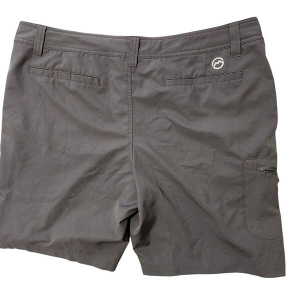 Magellan Shorts For Mens Size 42 Gray Flat Front Chino Casual - Picture 2 of 10